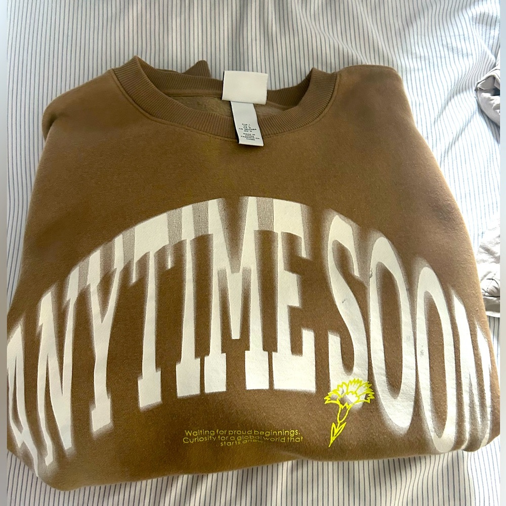 H&M brown crew neck